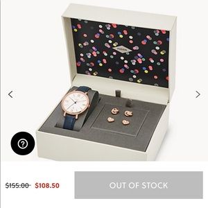 RARE Fossil Watch and Earring Gift Set